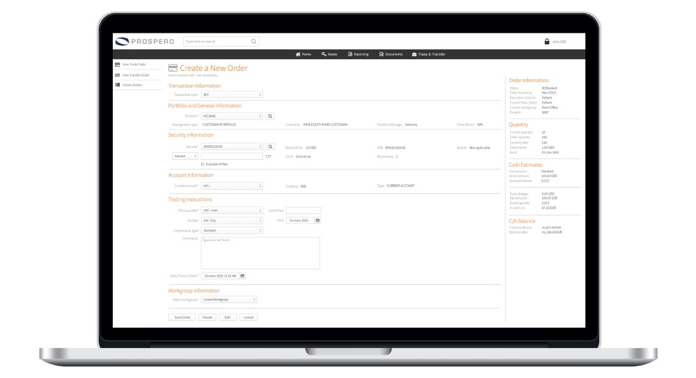 Prospero Mobile App Order Management